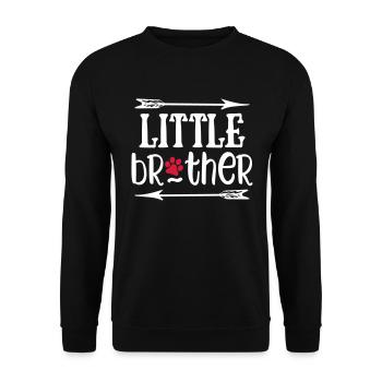 Little Brother Dog - Unisex Pullover - Schwarz - Vorne - Alina (178cm) & Michal (187cm)