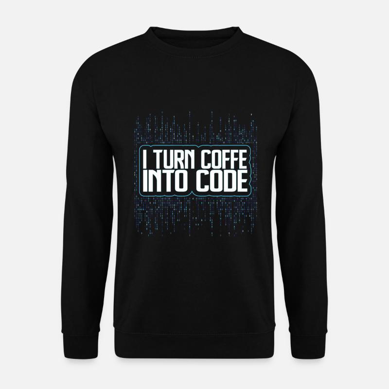 Funny Programmers Coding Coffee Gift - Unisex Sweatshirt - black