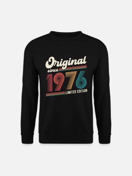 1976 Vintage Birthday Vintage Gift Retro - Unisex Sweatshirt - black
