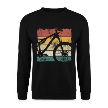 Mountain Biking Mountain Bike Mountain Biker Mtb - Unisex Sweatshirt - black - Front - Alina (178cm) & Michal (187cm)