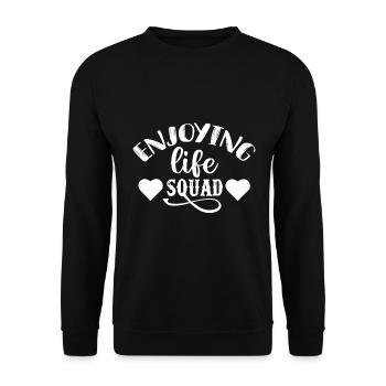 Wochenende mit Freunden in Gruppe Party Trinken - Unisex Pullover - Schwarz - Vorne - Alina (178cm) & Michal (187cm)