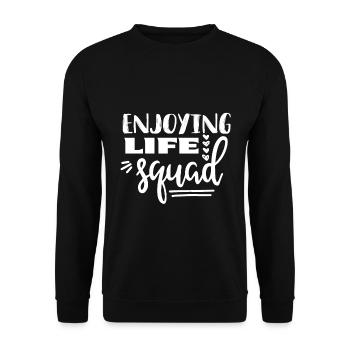 Wochenende mit Freunden in Gruppe Party Trinken - Unisex Pullover - Schwarz - Vorne - Alina (178cm) & Michal (187cm)