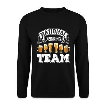 Week-end avec des amis en groupe - Sweat-shirt Unisexe - noir - Devant - Alina (178cm) & Michal (187cm)
