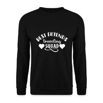 Wochenende mit Freunden in Gruppe Party Trinken - Unisex Pullover - Schwarz - Vorne - Alina (178cm) & Michal (187cm)