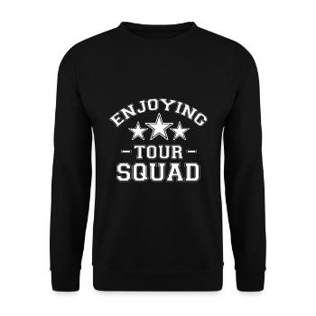 Wochenende mit Freunden in Gruppe Party Trinken - Unisex Pullover - Schwarz - Vorne - Alina (178cm) & Michal (187cm)