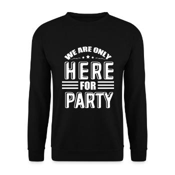 Wochenende mit Freunden in Gruppe Trinken Party - Unisex Pullover - Schwarz - Vorne - Alina (178cm) & Michal (187cm)