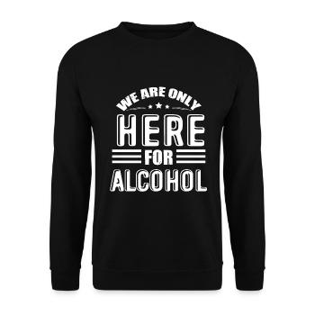 Wochenende mit Freunden in Gruppe Party Trinken - Unisex Pullover - Schwarz - Vorne - Alina (178cm) & Michal (187cm)