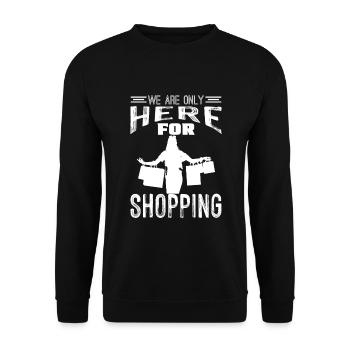 Wochenende mit Freunden in der Gruppe Trinken und - Unisex Pullover - Schwarz - Vorne - Alina (178cm) & Michal (187cm)