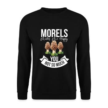 Mushroom pickers and mushroom friends - Unisex Sweatshirt - black - Front - Alina (178cm) & Michal (187cm)