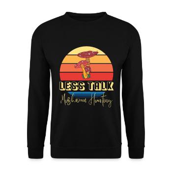 Mushroom pickers and mushroom friends - Unisex Sweatshirt - black - Front - Alina (178cm) & Michal (187cm)