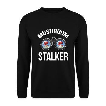 Mushroom pickers and mushroom friends - Unisex Sweatshirt - black - Front - Alina (178cm) & Michal (187cm)