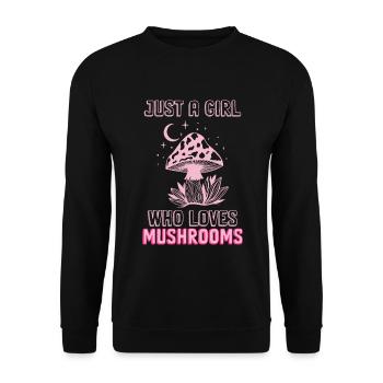 Mushroom pickers and mushroom friends - Unisex Sweatshirt - black - Front - Alina (178cm) & Michal (187cm)
