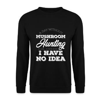 Mushroom pickers and mushroom friends - Unisex Sweatshirt - black - Front - Alina (178cm) & Michal (187cm)