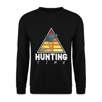 Mushroom pickers and mushroom friends - Unisex Sweatshirt - black - Front - Alina (178cm) & Michal (187cm)