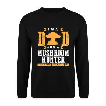 Mushroom pickers and mushroom friends - Unisex Sweatshirt - black - Front - Alina (178cm) & Michal (187cm)