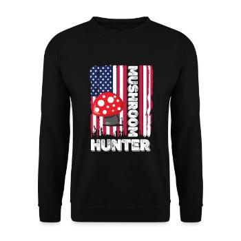 Mushroom pickers and mushroom friends - Unisex Sweatshirt - black - Front - Alina (178cm) & Michal (187cm)