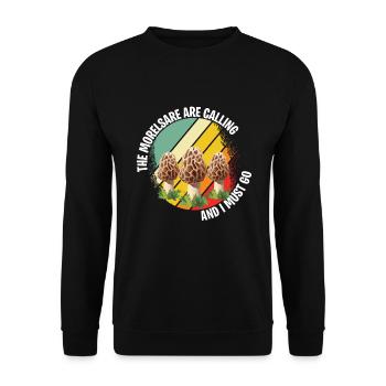Mushroom pickers and mushroom friends - Unisex Sweatshirt - black - Front - Alina (178cm) & Michal (187cm)