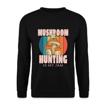 Mushroom pickers and mushroom friends - Unisex Sweatshirt - black - Front - Alina (178cm) & Michal (187cm)