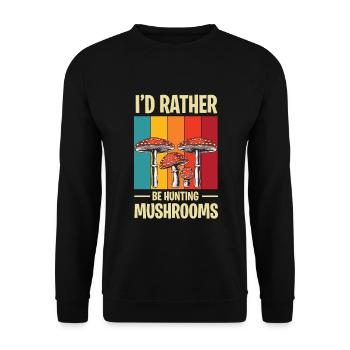 Mushroom pickers and mushroom friends - Unisex Sweatshirt - black - Front - Alina (178cm) & Michal (187cm)