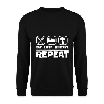 Mushroom Pickers and Mushroom Friends - Unisex Sweatshirt - black - Front - Alina (178cm) & Michal (187cm)