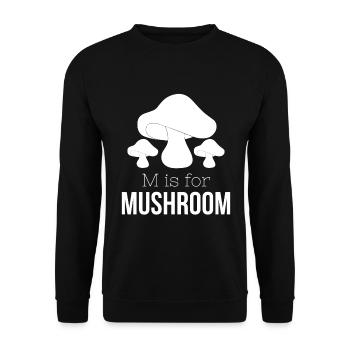 Mushroom Pickers and Mushroom Friends - Unisex Sweatshirt - black - Front - Alina (178cm) & Michal (187cm)