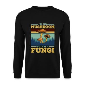 Mushroom pickers and mushroom friends - Unisex Sweatshirt - black - Front - Alina (178cm) & Michal (187cm)