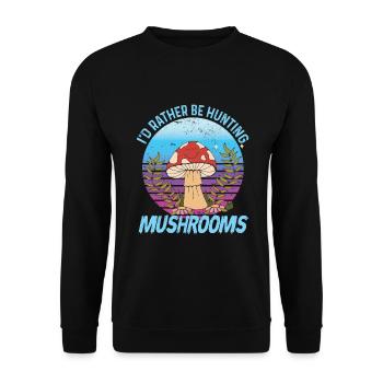 Mushroom pickers and mushroom friends - Unisex Sweatshirt - black - Front - Alina (178cm) & Michal (187cm)