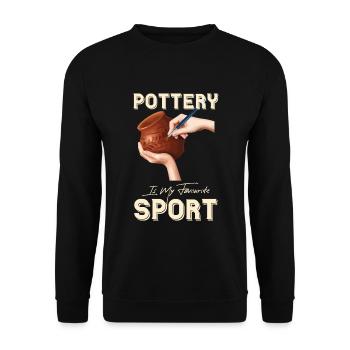Poterie et poterie - Sweat-shirt Unisexe - noir - Devant - Alina (178cm) & Michal (187cm)
