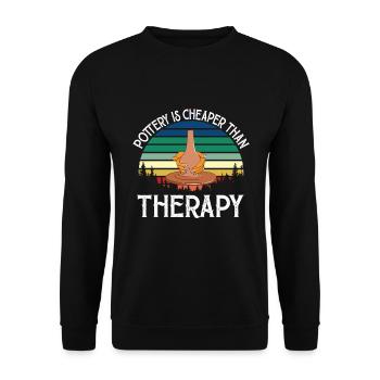 Pottery and pottery - Unisex Sweatshirt - black - Front - Alina (178cm) & Michal (187cm)