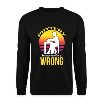 Pottery and pottery - Unisex Sweatshirt - black - Front - Alina (178cm) & Michal (187cm)