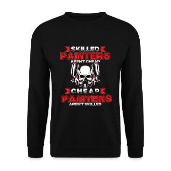 Maler und Lackierer, der Beste und Nervigste Beruf - Unisex Pullover - Schwarz - Vorne - Alina (178cm) & Michal (187cm)