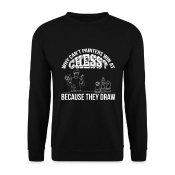 Maler und Lackierer, der Beste und Nervigste Beruf - Unisex Pullover - Schwarz - Vorne - Alina (178cm) & Michal (187cm)