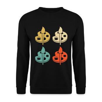 Maler und Lackierer, der Beste und Nervigste Beruf - Unisex Pullover - Schwarz - Vorne - Alina (178cm) & Michal (187cm)