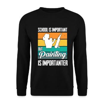 Maler und Lackierer, der Beste und Nervigste Beruf - Unisex Pullover - Schwarz - Vorne - Alina (178cm) & Michal (187cm)