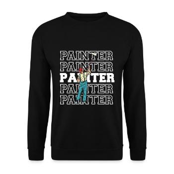 Maler und Lackierer, der Beste und Nervigste Beruf - Unisex Pullover - Schwarz - Vorne - Alina (178cm) & Michal (187cm)