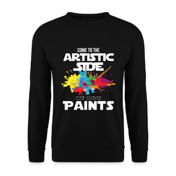 Peintre et vernisseur, le métier le meilleur et le plus ennuyeux - Sweat-shirt Unisexe - noir - Devant - Alina (178cm) & Michal (187cm)