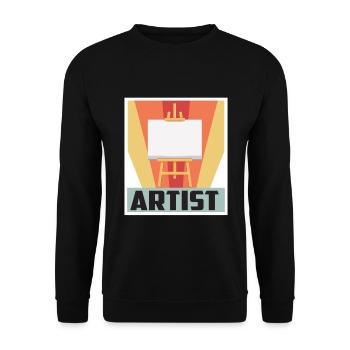 Peintre et vernisseur, le métier le meilleur et le plus ennuyeux - Sweat-shirt Unisexe - noir - Devant - Alina (178cm) & Michal (187cm)
