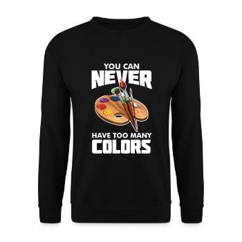 Peintre et vernisseur, le métier le meilleur et le plus ennuyeux - Sweat-shirt Unisexe - noir - Devant - Alina (178cm) & Michal (187cm)