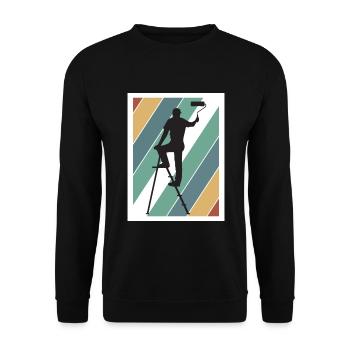 Maler und Lackierer, der Beste und Nervigste Beruf - Unisex Pullover - Schwarz - Vorne - Alina (178cm) & Michal (187cm)