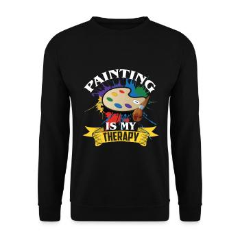 Peintre et vernisseur, le métier le meilleur et le plus ennuyeux - Sweat-shirt Unisexe - noir - Devant - Alina (178cm) & Michal (187cm)
