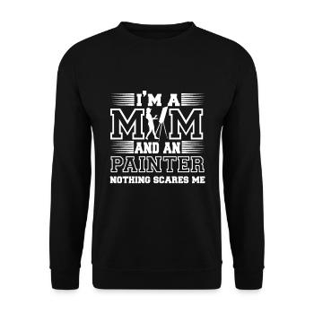 Maler und Lackierer, der Beste und Nervigste Beruf - Unisex Pullover - Schwarz - Vorne - Alina (178cm) & Michal (187cm)