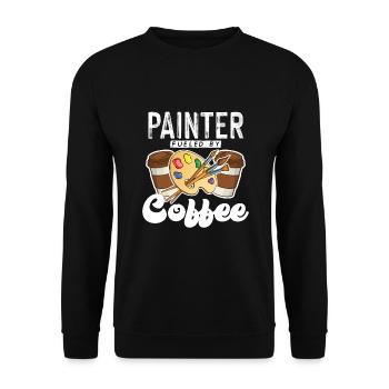 Peintre et vernisseur, le métier le meilleur et le plus ennuyeux - Sweat-shirt Unisexe - noir - Devant - Alina (178cm) & Michal (187cm)