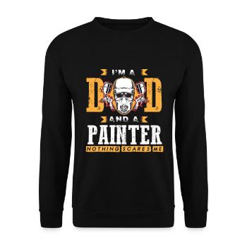 Maler und Lackierer, der Beste und Nervigste Beruf - Unisex Pullover - Schwarz - Vorne - Alina (178cm) & Michal (187cm)