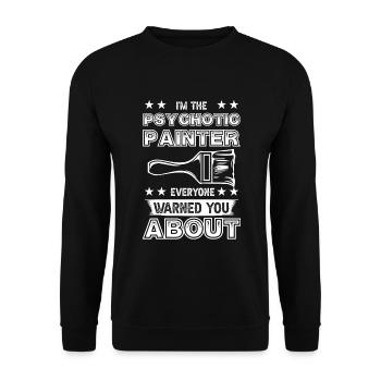 Peintre et vernisseur, le métier le meilleur et le plus ennuyeux - Sweat-shirt Unisexe - noir - Devant - Alina (178cm) & Michal (187cm)
