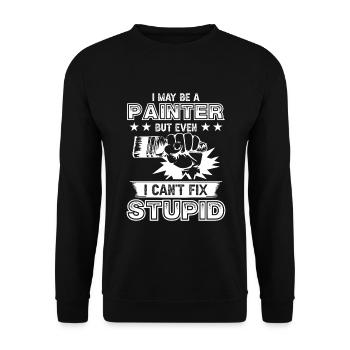 Maler und Lackierer, der Beste und Nervigste Beruf - Unisex Pullover - Schwarz - Vorne - Alina (178cm) & Michal (187cm)