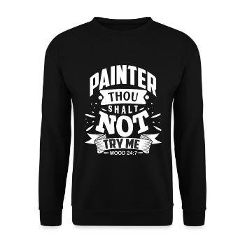 Peintre et vernisseur, le métier le meilleur et le plus ennuyeux - Sweat-shirt Unisexe - noir - Devant - Alina (178cm) & Michal (187cm)
