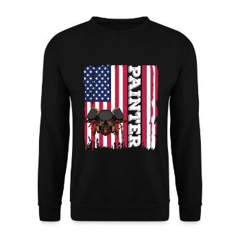 Maler und Lackierer, der Beste und Nervigste Beruf - Unisex Pullover - Schwarz - Vorne - Alina (178cm) & Michal (187cm)