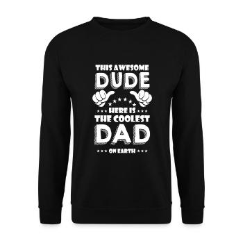 Cadeau de fête des pères pour papa pour la fête des hommes - Sweat-shirt Unisexe - noir - Devant - Alina (178cm) & Michal (187cm)