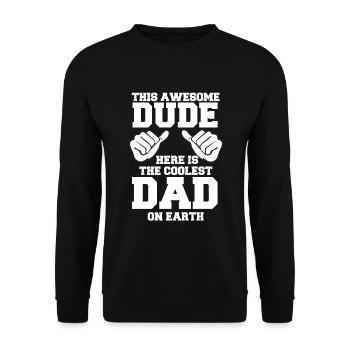 Father's Day gift for dad for Men's Day - Unisex Sweatshirt - black - Front - Alina (178cm) & Michal (187cm)