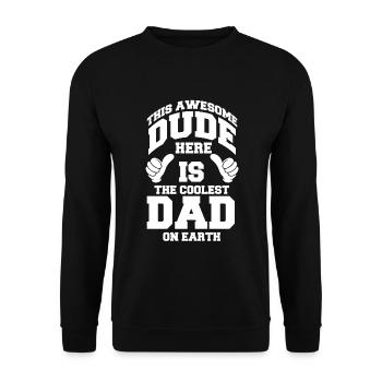 Cadeau de fête des pères pour papa pour la fête des hommes - Sweat-shirt Unisexe - noir - Devant - Alina (178cm) & Michal (187cm)